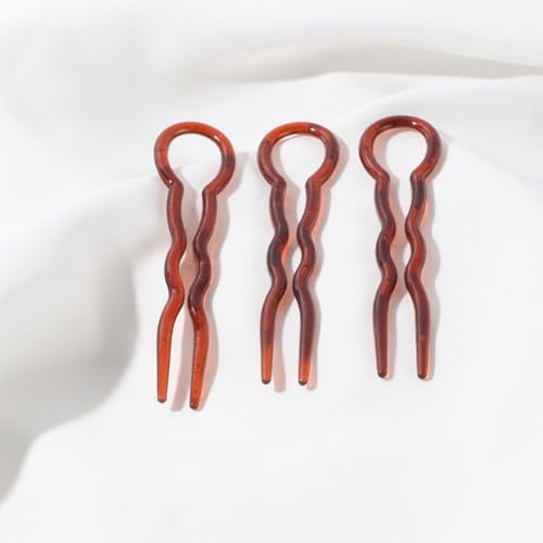 UUYYEO 30 Pcs U Shaped Hair Pins French Twist Bun Hairpins Plastic