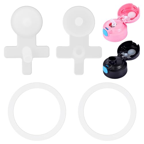 2 Pack Replacement Leak Stopper Compatible with Thermos Funtainer 16 Oz, Bottle Lid Seal Plug Replacement Parts for Vacuum Insulated Bottle