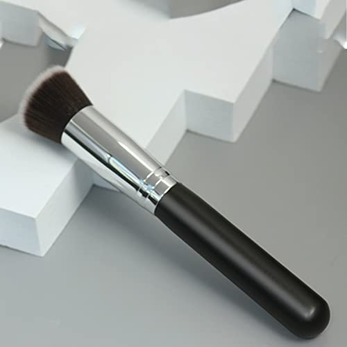 Flat Kabuki Foundation Brush - Soft Synthetic Makeup Brush for Liquid & Powder