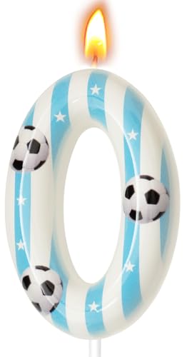 Soccer Birthday Candles - Number 0 Cake Decoration Supplies