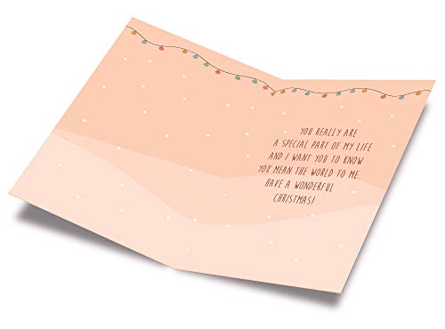 Christmas Greeting Card for Granddaughter - Eco-Friendly Thick Card Stock with Envelope - Made in USA