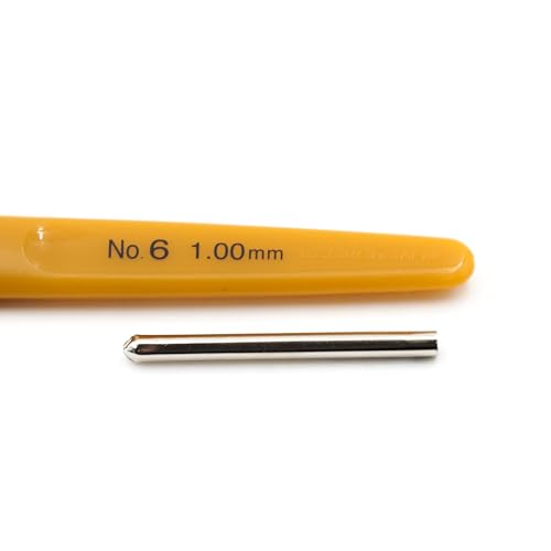 Clover Soft Touch Steel Crochet Hook - 1.00mm Ergonomic Crafting Tool