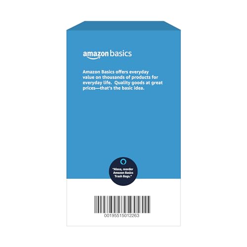 Amazon Basics 30 Gallon Drawstring Trash Bags, 50 Count