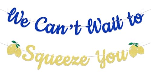We Can't Wait To Squeeze You Banner | Italian Lemon Baby Shower Decor