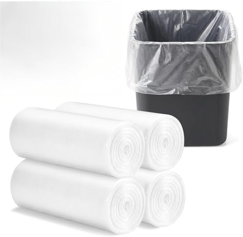 Clear Small Trash Bags, 4 Gallon, 200 Count, Unscented Liners