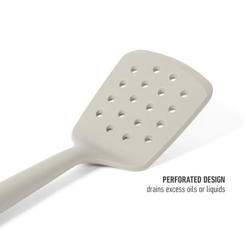 Calphalon Silicone Slotted Turner - Heat-Resistant, Nonstick Safe Spatula