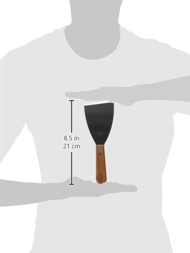 Winco Blade Scraper 4.375" x 3" - Stainless Steel with Wooden Handle