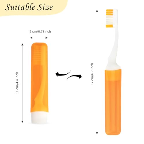 Travel Toothbrush 4 Pack - Folding Soft Mini Toothbrush Set with Case