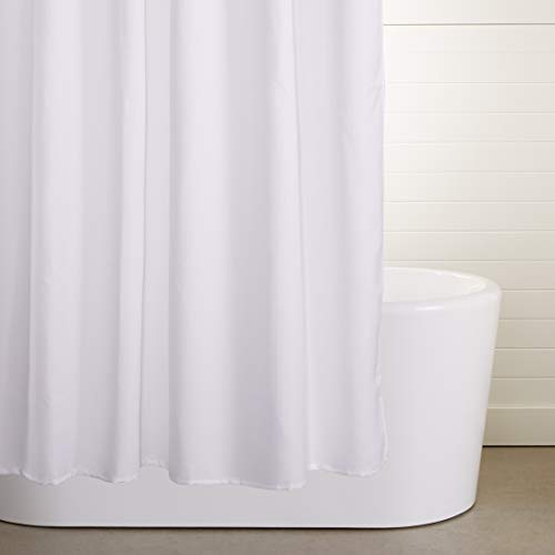 Bright White Linen Style Shower Curtain - 72" x 72" (Pack of 8)