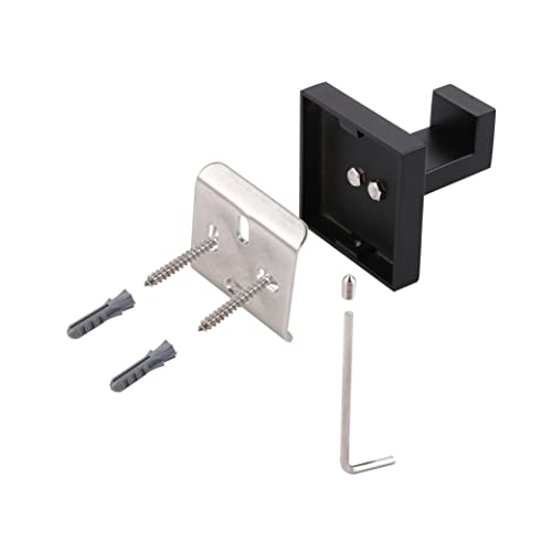 Matte Black Bathroom Towel Hooks - 2 Pack Stainless Steel Robe Hooks