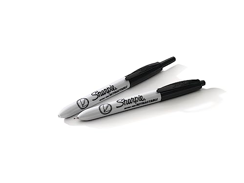 Sharpie Retractable Permanent Markers, Ultra Fine Point, Black, 3-Pack