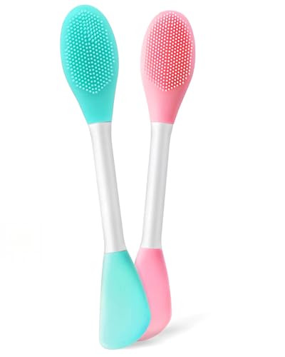Silicone Facial Cleansing Brush & 2-in-1 Exfoliating Face Scrubber