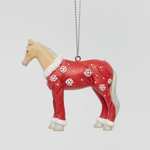 Christmas Pony Hanging Ornament - Painted Ponies Holiday Decor, 2.35 Inch