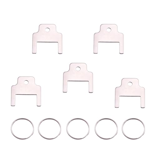 5-Pack Stainless Steel Paper Towel Dispenser Keys with Rings
