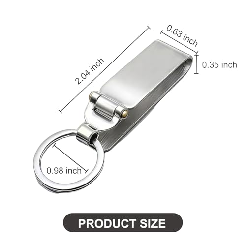 Durable Stainless Steel Key Holder Clip for Pants - Keychain Accessory