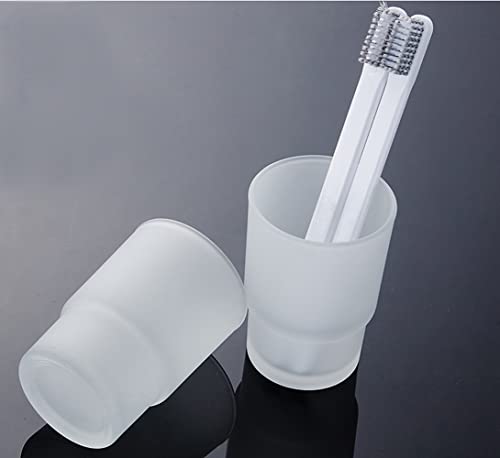 XVL Frosted Glass Bathroom Toothbrush Holder Cup Replacement XL40
