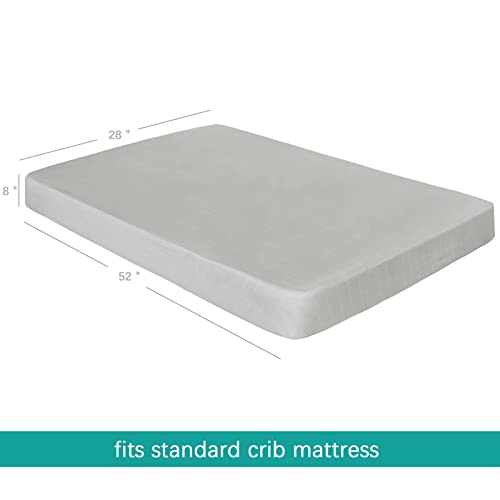 Biloban Muslin Crib Sheets 2 Pack - Grey & White Fitted for Standard Cribs