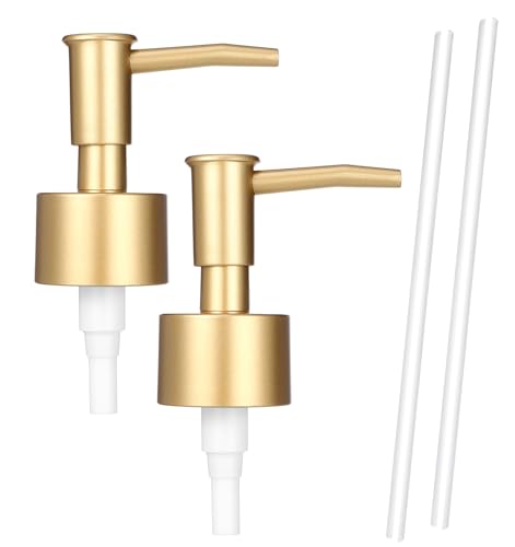 Gold Soap Dispenser Pump - 2 Pack, Rust-Proof 28/400 Compatibility
