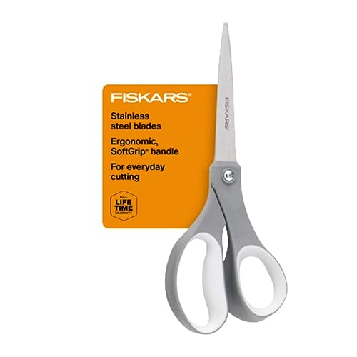 Fiskars 8" SoftGrip All-Purpose Scissors for Office & Crafts