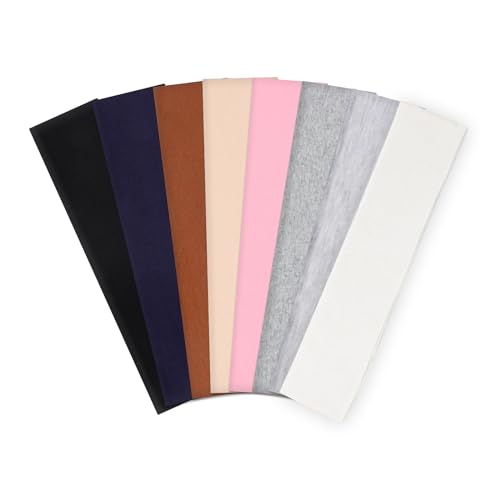 8 Pack Cotton Headbands for Women Non-Slip Sweat Absorbing Sports Hair Bands