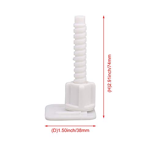 Universal Toilet Seat Hinge Bolts and Nuts Replacement Set - 2 Pairs