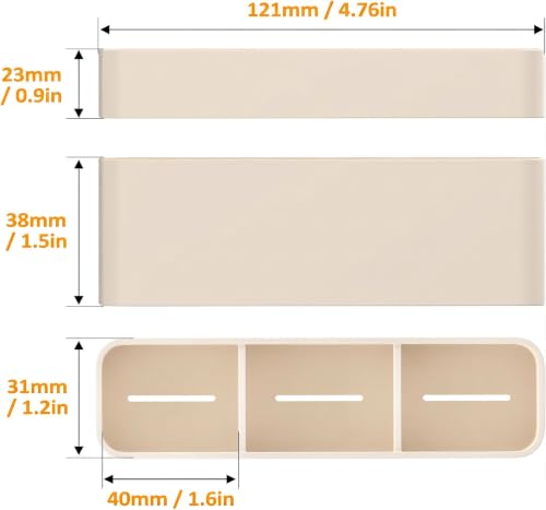 MoodLife White Silicone Straw Holder for Cabinet Door - 2 Pack Organizer with Washable Adhesive