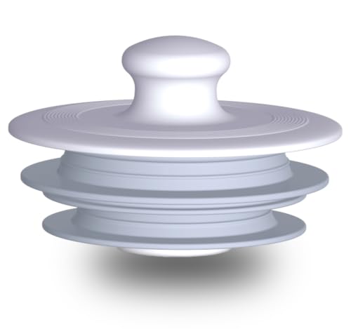 XAJOON Silicone Bathtub Drain Stopper with Patented Design - Gray