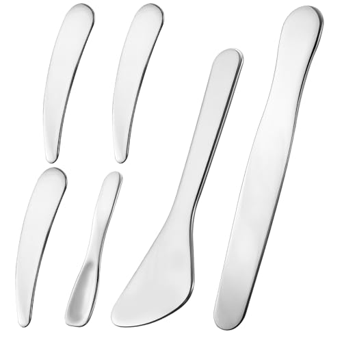 6pcs Mini Stainless Steel Makeup Spatula Set for Skincare