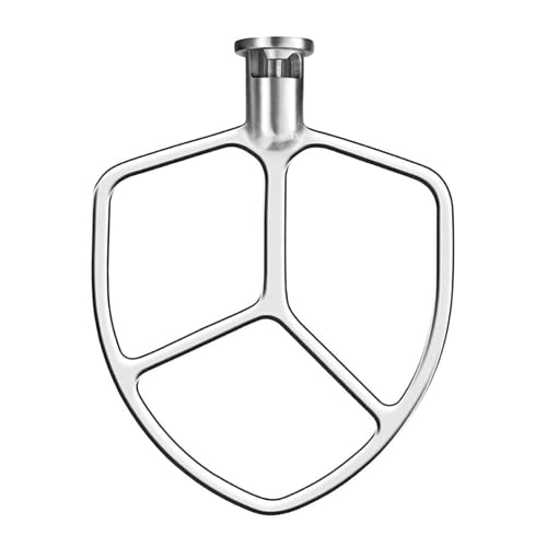 Stainless Steel Flat Beater for KitchenAid 5qt-6qt Bowl-Lift Stand Mixer, Fit for Professional 5 Plus and Professional 600 Seris Mixer K5 KG25 KV25 KP26 KT26, Heavy Duty and Dishwasher Safe