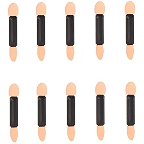 Sluswallow 10Pcs Black Double-Ended Disposable Eyeshadow Brush Sponge Applicator