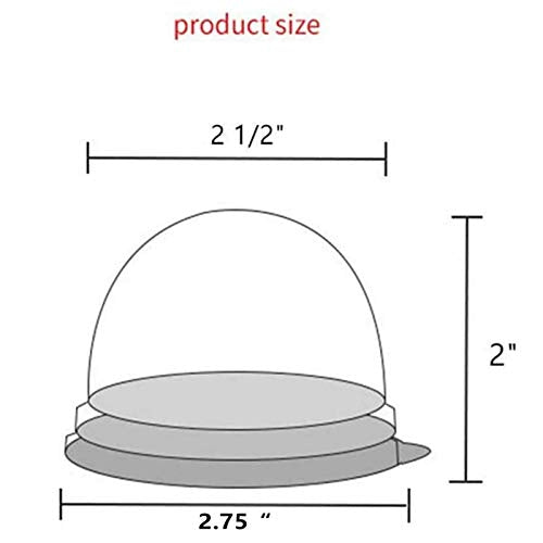 YUDONG 50-Pack Clear Mini Cupcake Containers with Dome Lids