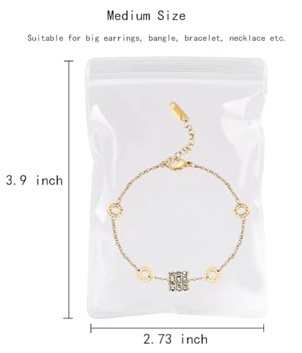 Croshuki 30pcs Clear Jewelry Organizer Bags – 3 Sizes for Travel