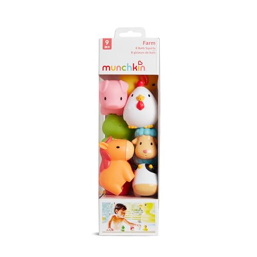 Munchkin Farm Animal Bath Squirters - 8 Pack for Babies