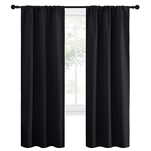 NICETOWN Blackout Curtains for Kitchen, 34"W x 72"L Thermal Drapes (2 Pack)