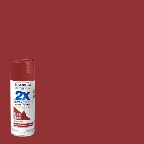 Rust-Oleum Painter's Touch 2X Ultra Cover Spray Paint, High Gloss Majestic Red, 12 oz (4-Pack)