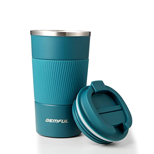 GEMFUL 17oz Insulated Stainless Steel Travel Coffee Mug - Blue