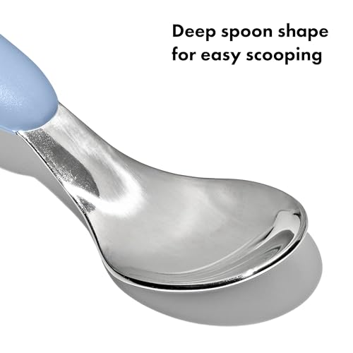 OXO Tot Fork and Spoon Set for Toddlers - Dusk Stainless Steel Utensils