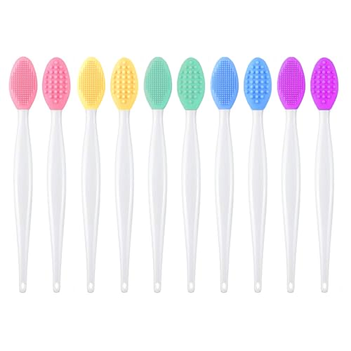 Silicone Facial Cleansing Brush and Lip Exfoliator 10-Pack