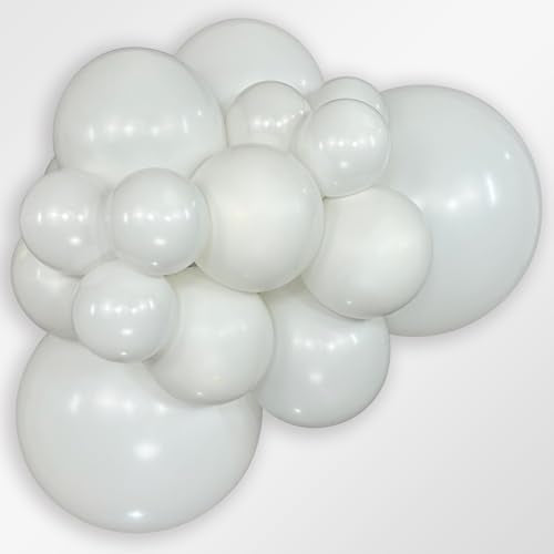 Fashion White Balloons - 11 Inch Latex, 25 Pcs for Celebrations