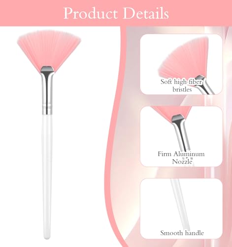 6Pcs Soft Fan Facial Brushes for Skincare Mud Clay Masks & Makeup