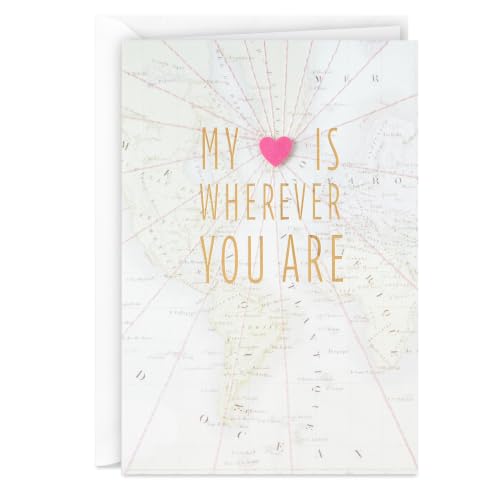 Hallmark Signature Anniversary Greeting Card - My Heart Is Wherever You Are