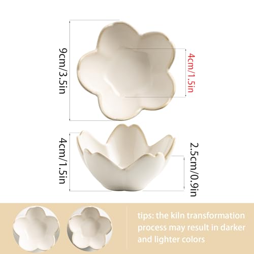 Ceramic Flower Ring Holder Dish - Small Jewelry Tray for Decor