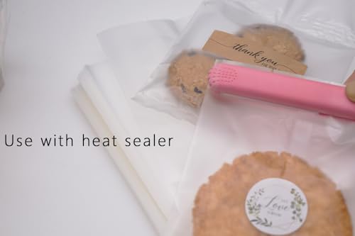 5x7 Inch Matte Cookie Bags - 100 Pcs Frosted Heat Seal Packaging