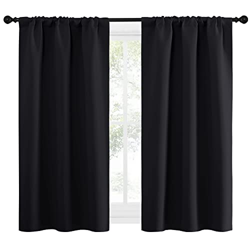 NICETOWN Blackout Curtains for Kitchen - 34" x 54" Thermal Drapes (2 Panels)