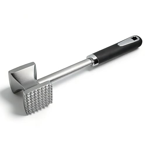 NimbusRise Dual-Sided Aluminum Meat Tenderizer Hammer with Grip
