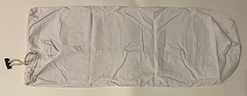 Premium Flannel Massage Bolster Cover, 6" x 27" - White