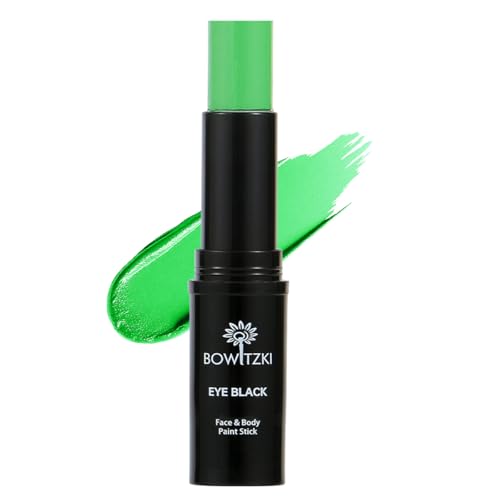 Bowitzki Face Body Paint Stick Green for Sports Eye Black and Halloween