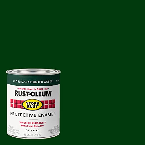 Rust-Oleum Stops Rust Enamel Paint - Gloss Dark Hunter Green, Quart