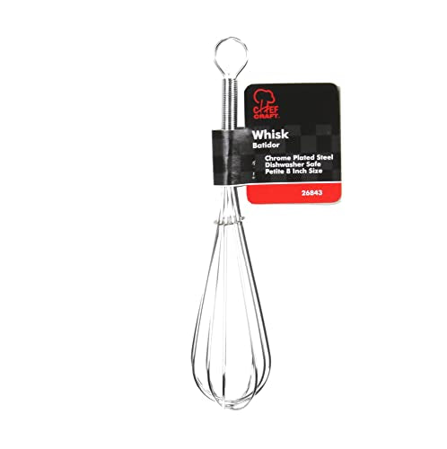 Chef Craft 8-Inch Chrome Plated Whisk - Durable Kitchen Tool