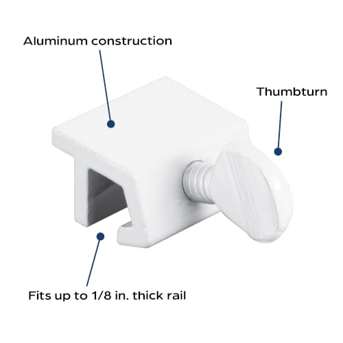 Prime-Line Sliding Window Security Lock, White Finish, 4 Pack